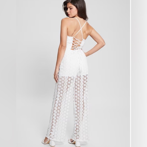 Elle Lace Jumpsuit | GUESS - Picture 2 of 5